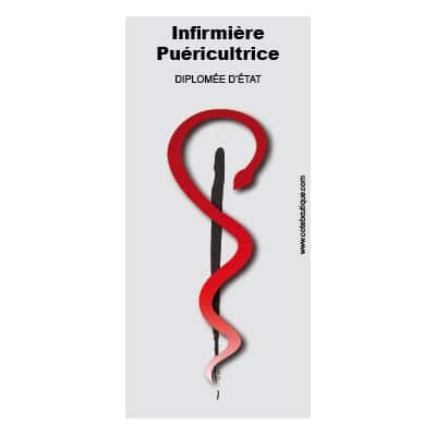 Caducée Infirmière puéricultrice Diplômée d'Etat