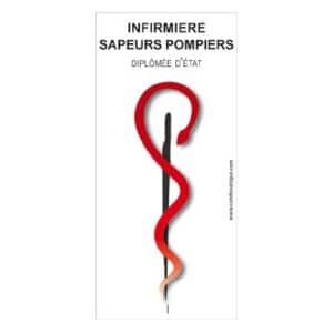 Caducée Infirmière(ier) Sapeurs Pompiers Diplômé(e) d'Etat